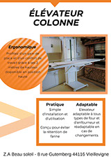 elevateur simple, double, ciseaux ou colonne pour la boulangerie